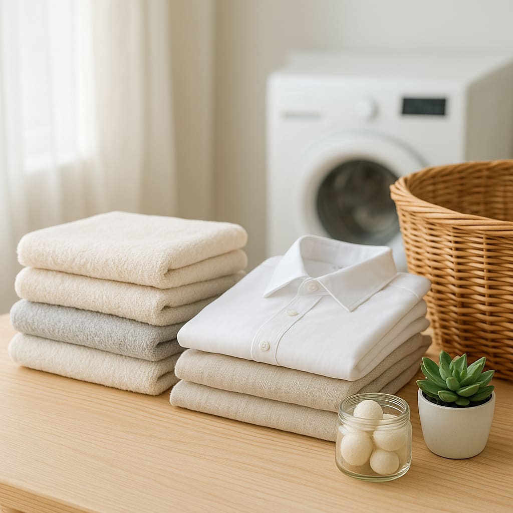 Frisch gefaltete Wäsche